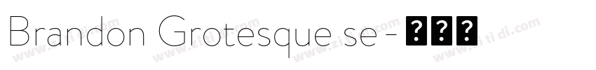 Brandon Grotesque se字体转换